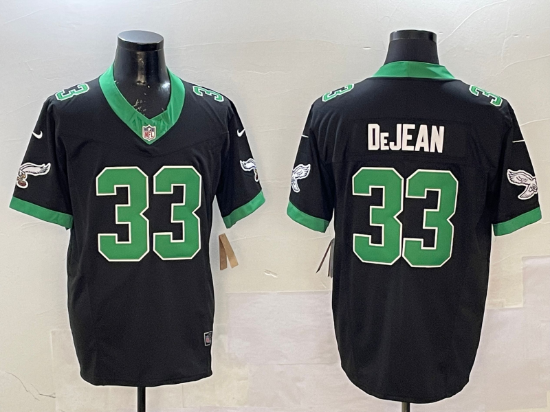 Men's Philadelphia Eagles Cooper DeJean #33 Black Jersey